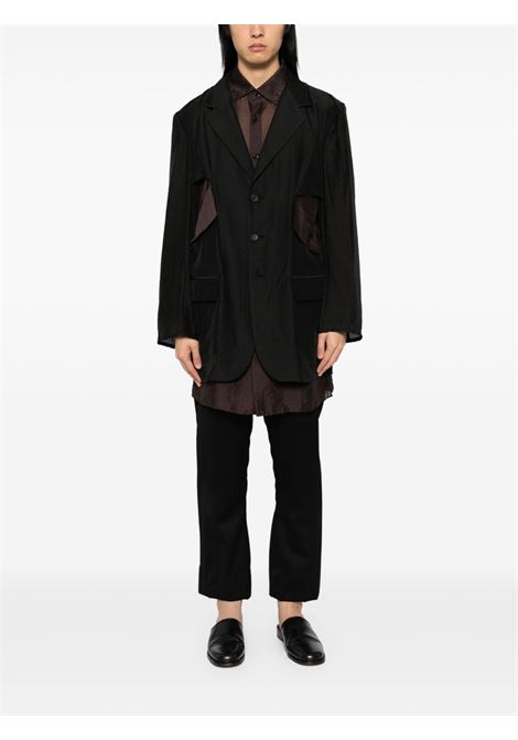 Blazer con dettaglio cut-out in nero Yohji yamamoto - uomo Yohji Yamamoto | HPJ812721